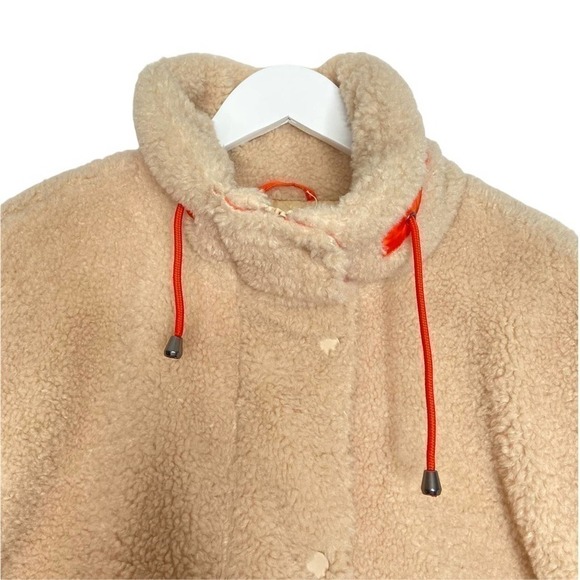 BP Faux Shearling Bomber Jacket In Beige Burnt NWT - Picture 6 of 12